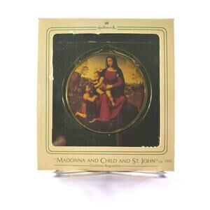 Hallmark Keepsake Ornament Madonna and Child and St. John, Art Masterpiece 1984